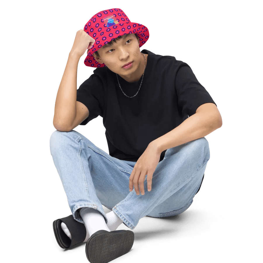 Abstract Red Unisex Bucket Hat product image (12)