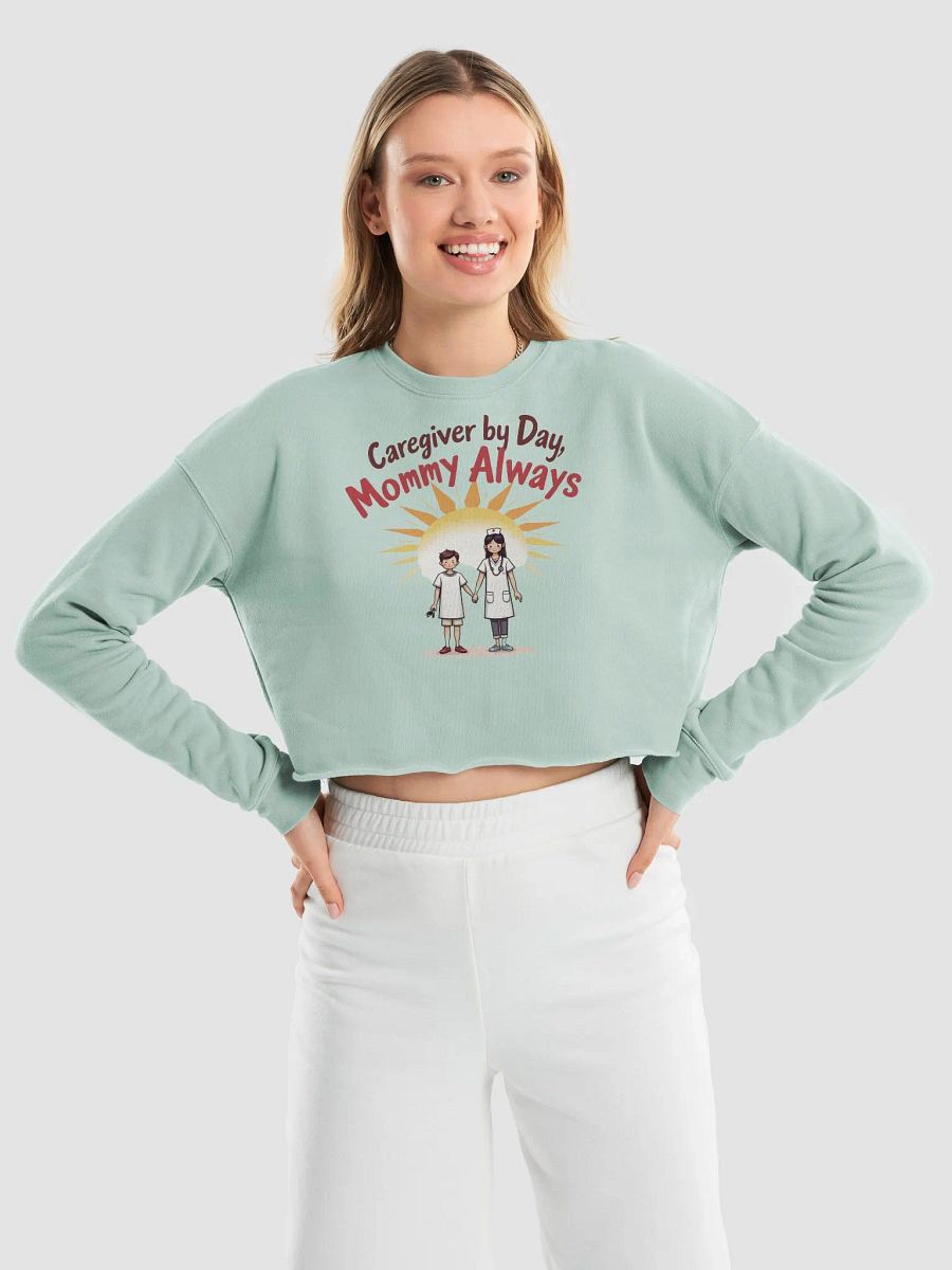 Sunshine Nurse Mom Crop Sweatshirt product image (26)