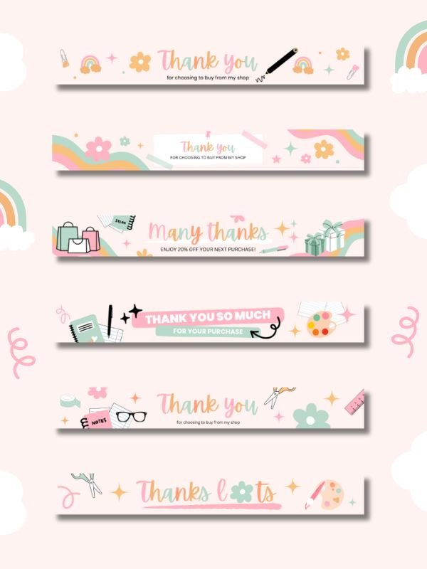Whimsical MRR/PLR Etsy Receipt Banners product image (2)