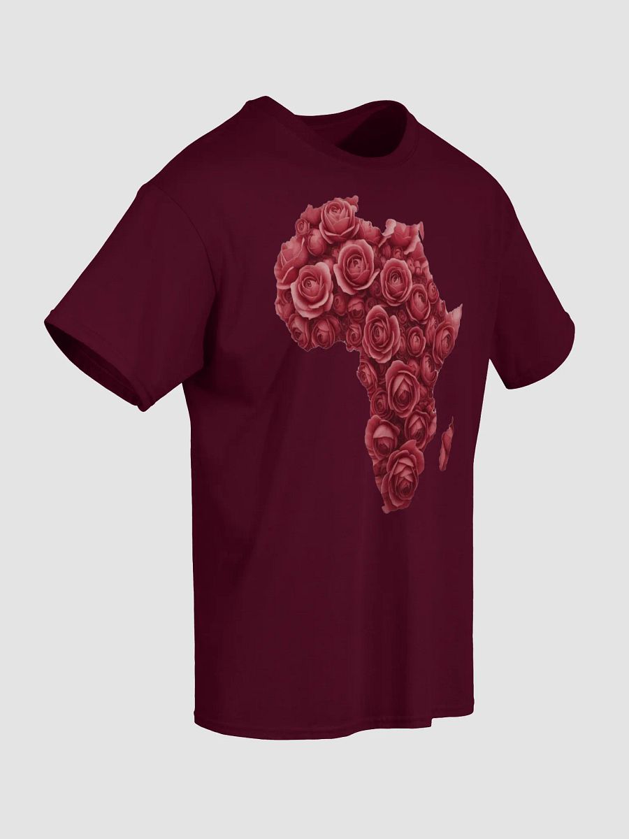 Map of Africa Red Roses Heavyweight T-shirt product image (52)