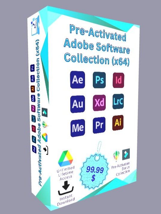 Pre-Activated Adobe Master Collection + Bonus Software | Lifetime Google Drive Access | Instant Google Drive Download product image (1)