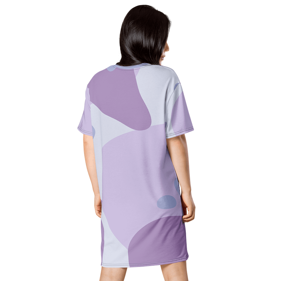 Elegant Purple Swirl Oversized T-Shirt Dress - Exclusive TDSMUSIC Design product image (2)