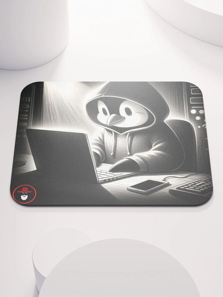 Late night study penguin - Mousepad! product image (1)