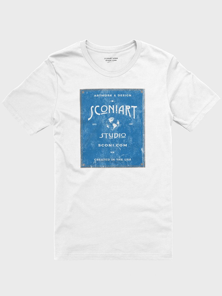 sconiArt logo design 06c white. - unisex T-Shirt. product image (1)