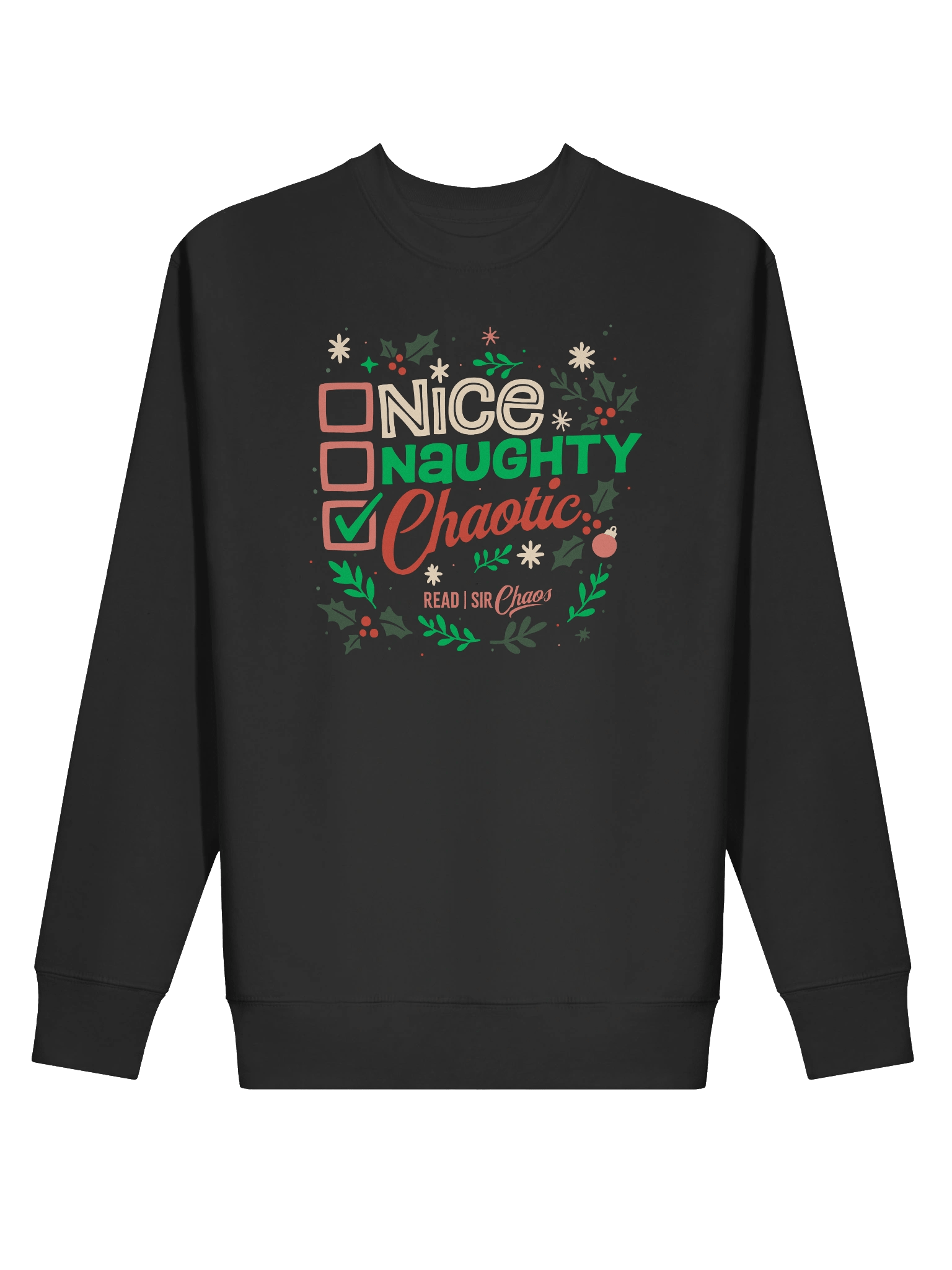Nice, Naughty, Chaotic Sweatshirt (Dark) product image (4)