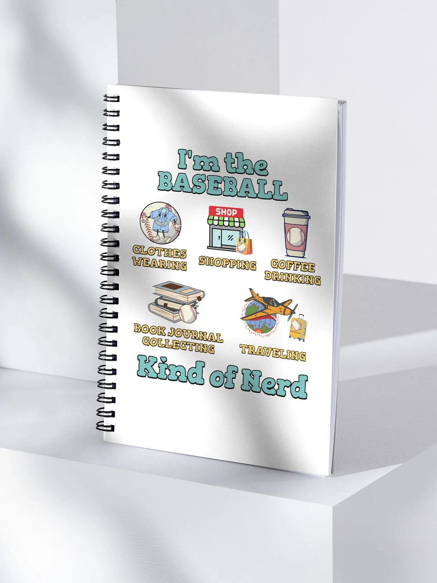 Im The Baseball Kind Of Nerd Spiral Notebook product image (2)
