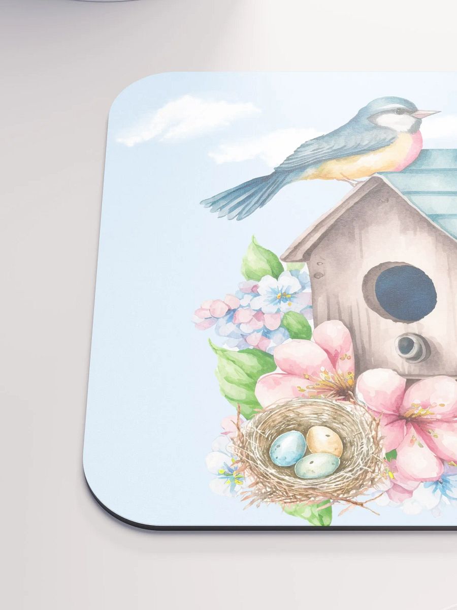 Blue Bird in a Pink Dogwood Tree Mousepad product image (6)