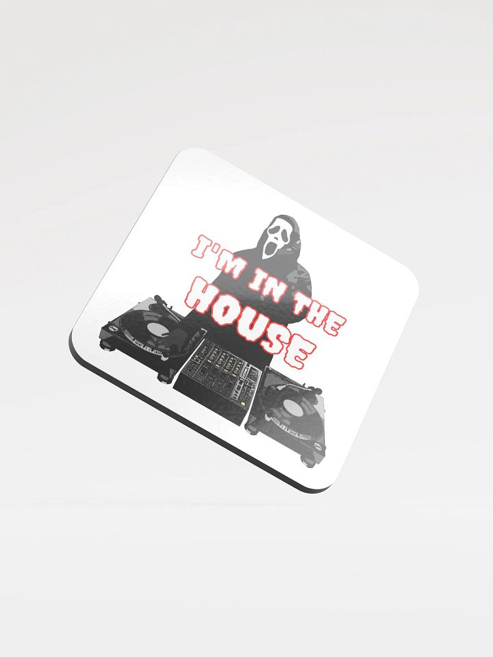 Ghostface in the house Glossed Cork Coaster product image (1)