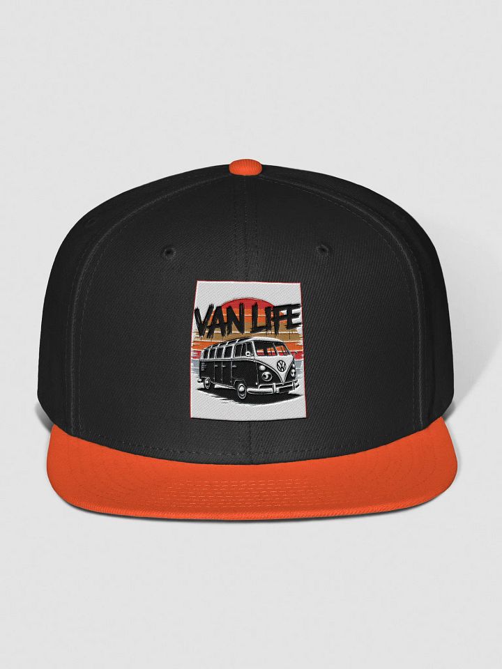 Orange "Van Life" Snapback Cap product image (1)