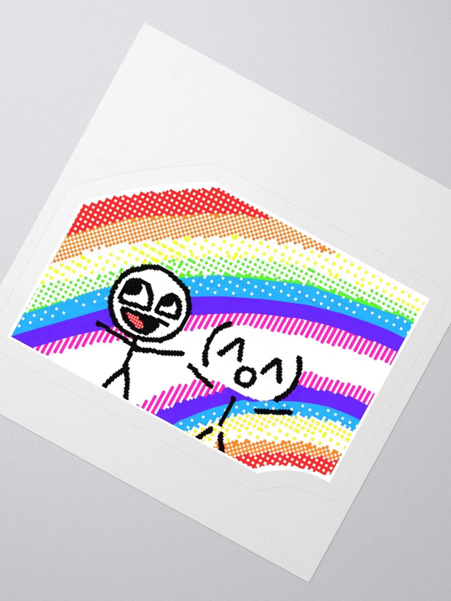 Nom Nom and Derp DOUBLE RAINBOW! (STICKER) product image (8)