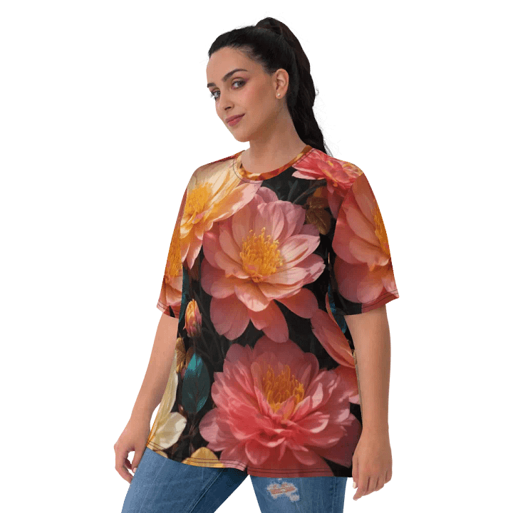 Ebony Blossom : Subtle Petal Print Tees product image (1)