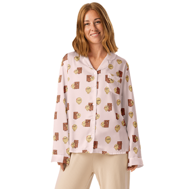 Choco & Pancake Long Sleeve Pajama Top product image (1)