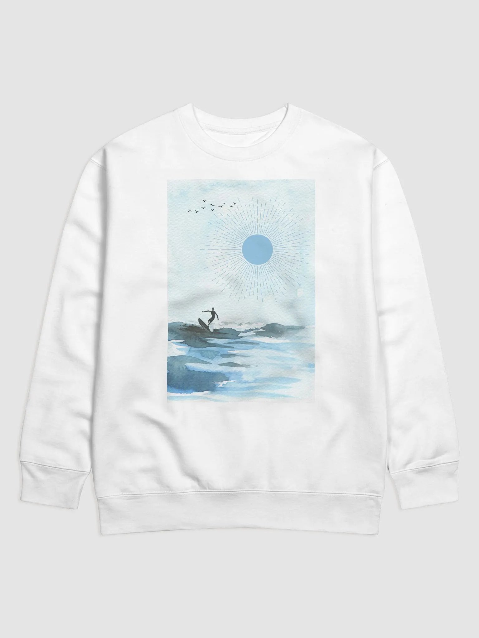 Tranquil Surfing Seascape Premium Sweatshirt product image (2)