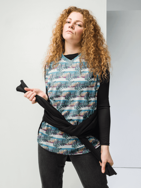 Tropical Stripes | Recycled Unisex Basketball Jersey product image (2)