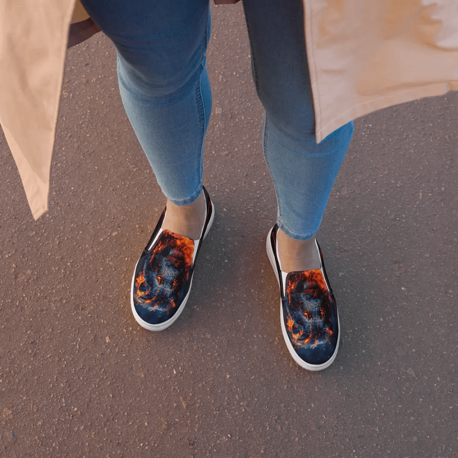 Fierce Lioness Flames Canvas Shoes product image (8)