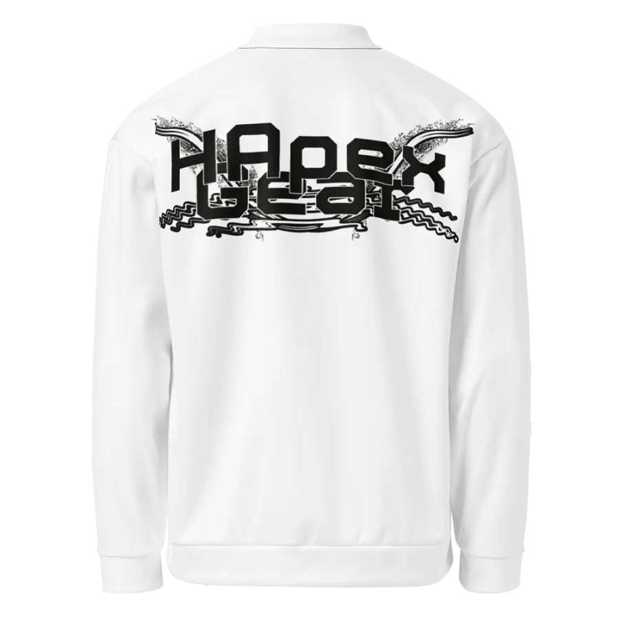 Black HApex Gear White Logo - White - Bomber Jacket product image (3)
