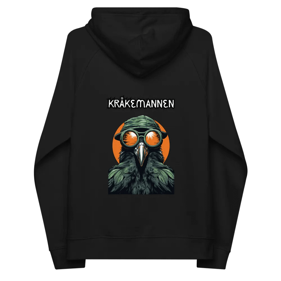 Unisex Eco Raglan Hoodie 🖤 THE NORWEGIAN CROW MAN product image (4)