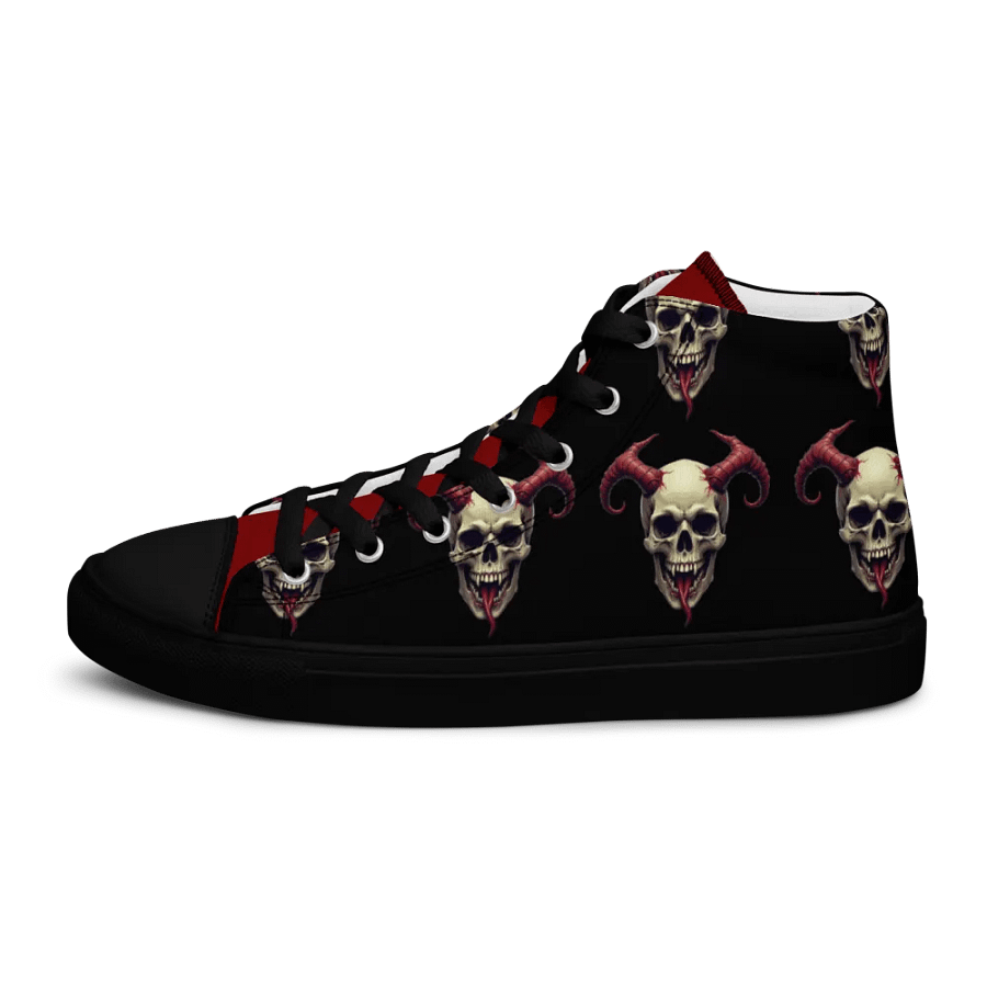 Hellfire Horn Skull High Top Canvas Shoes product image (8)