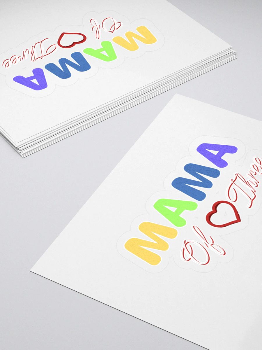 Mama of Three - Loving Family Design Sticker product image (4)