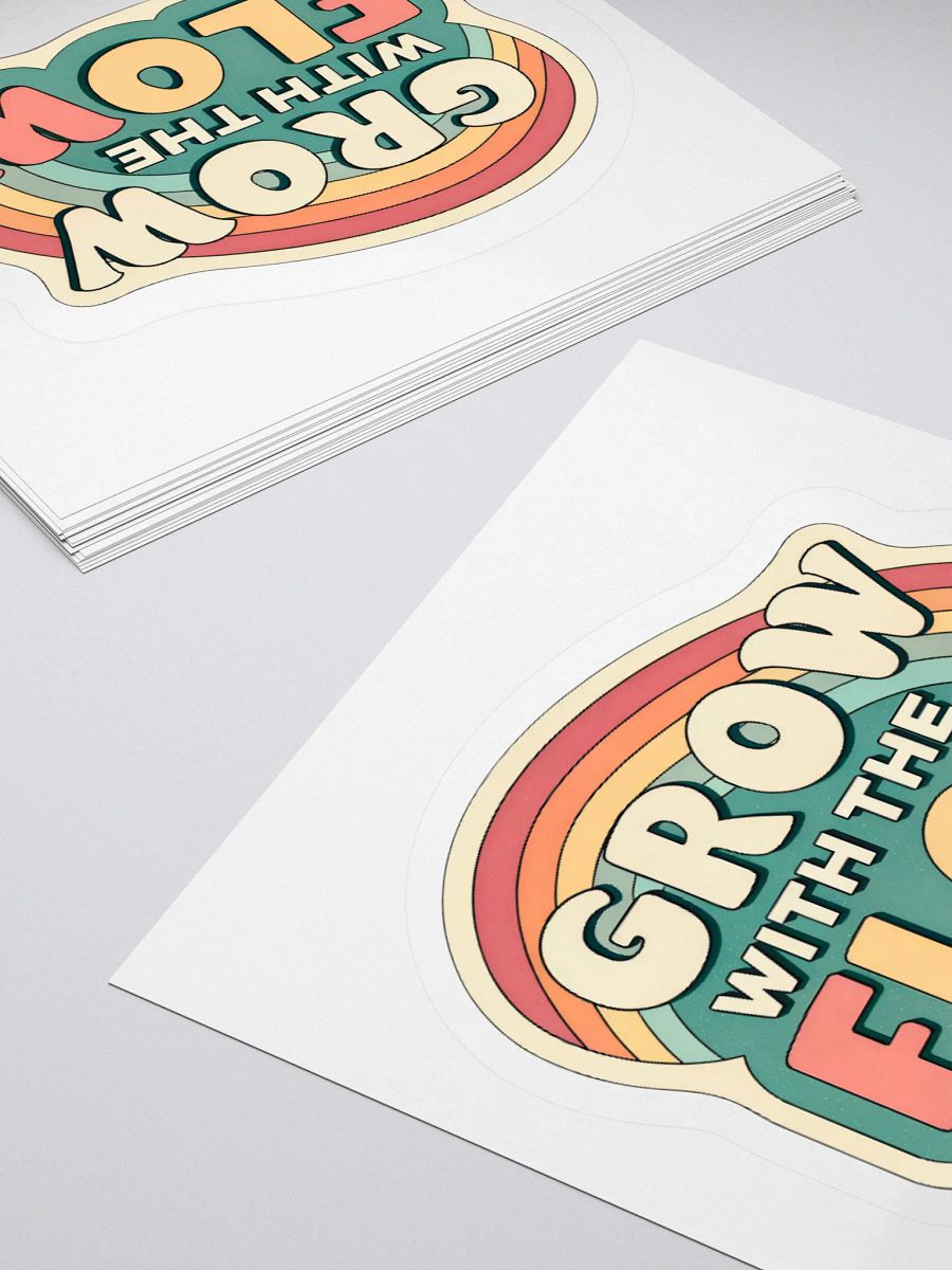 Retro Rainbow 'Grow with the Flow' Sticker product image (12)