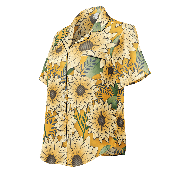 Bold Sunflower Floral Design Women's Pajama Top product image (1)