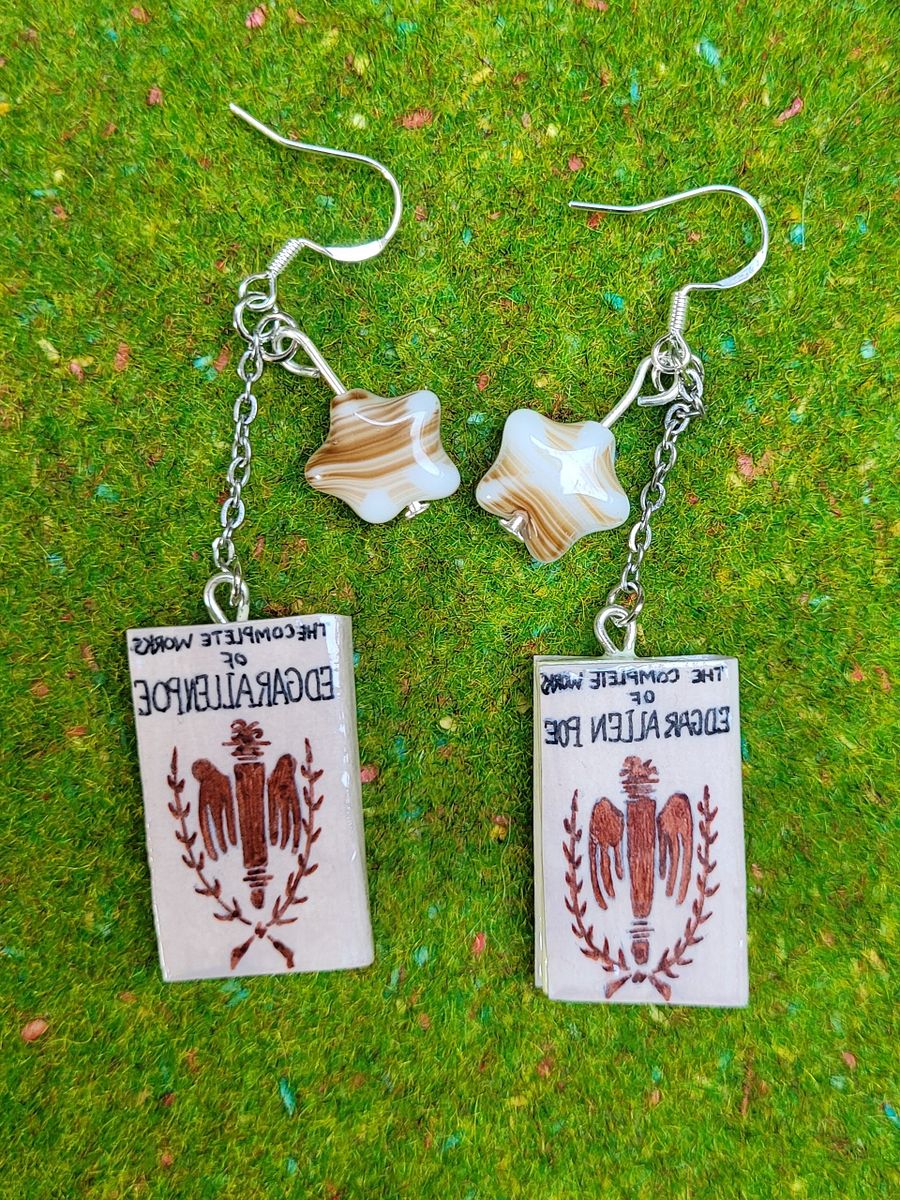 The Complete Works of Edgar Allen Poe - Classic Book Earrings product image (2)