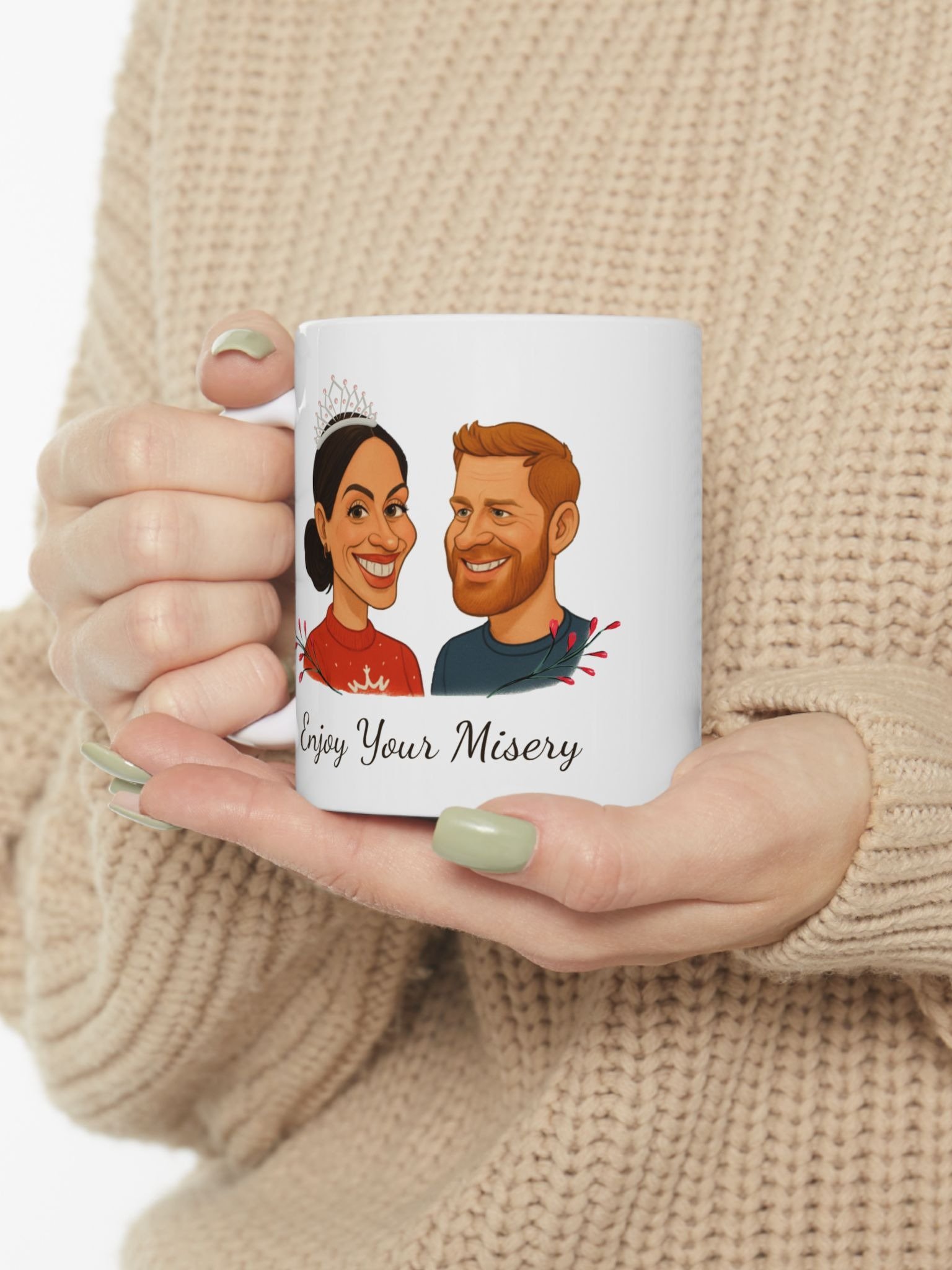 Royal Parody – “Enjoy Your Misery” Collectible Ceramic Mug (11oz) | As Never Collection product image (7)