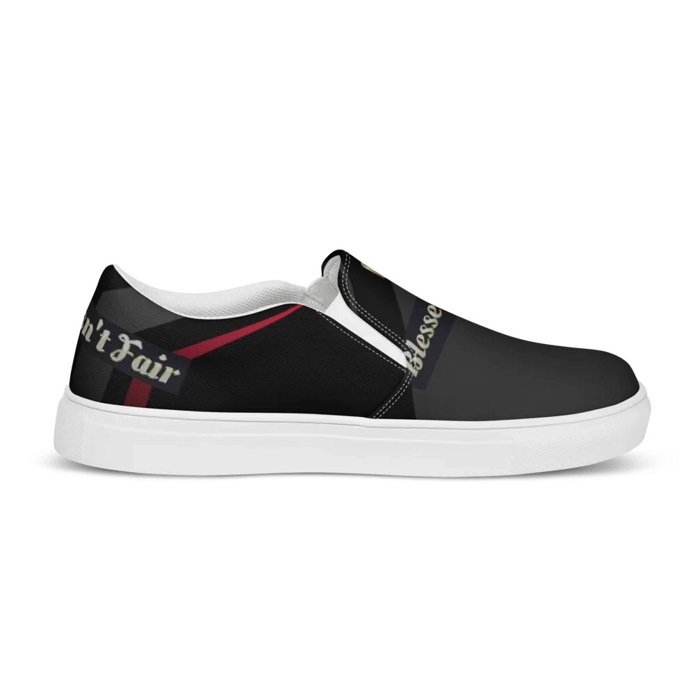 BBG Black with Red Stripe Men's Slip Ons product image (5)