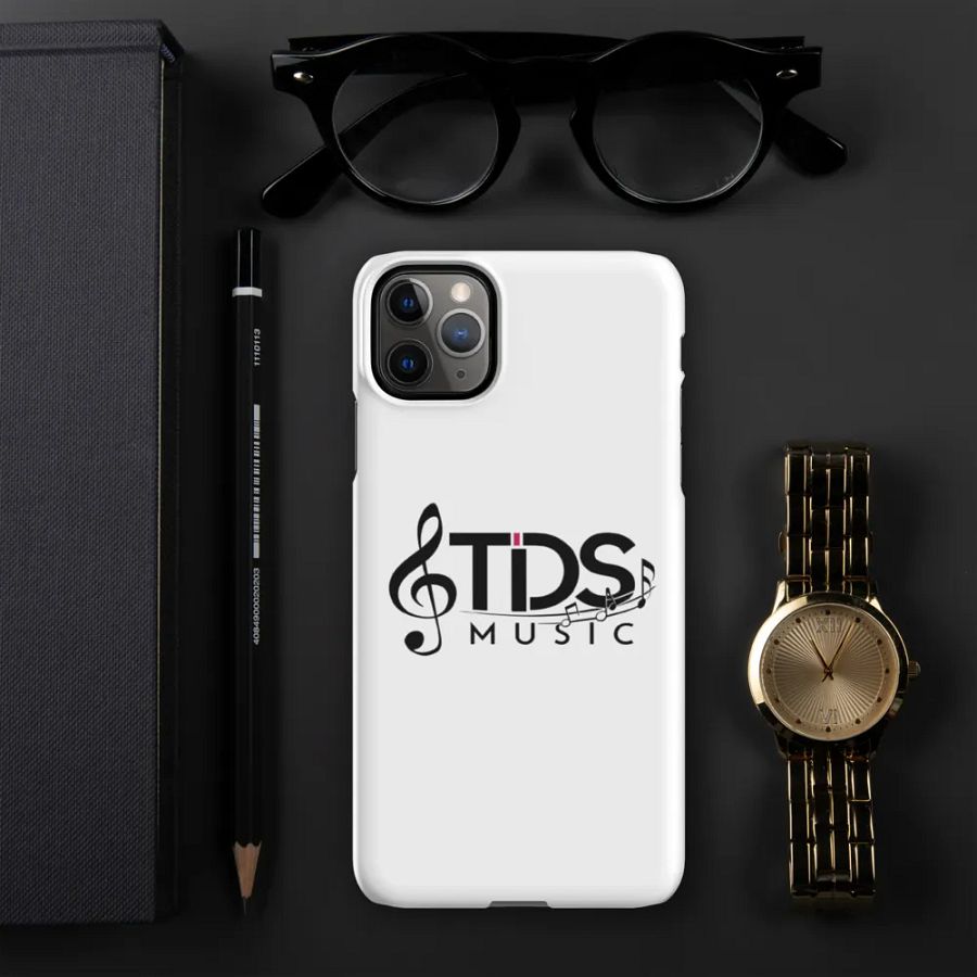 TDS Music Matte White iPhone Snap Case with Music Notes Design product image (5)