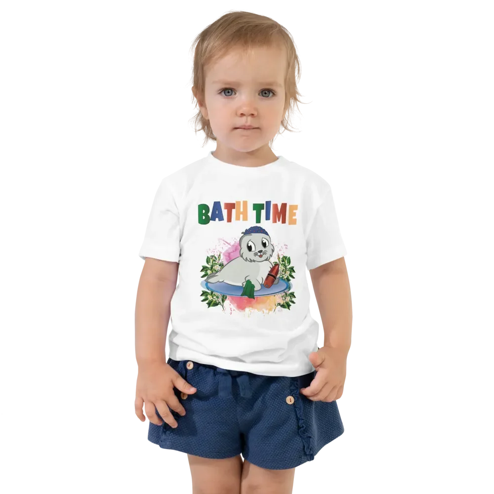 Bath Time Funny Colorful Bella +Canvas Toddler T-Shirt – Funny Shirt & Gift for Kids product image (2)