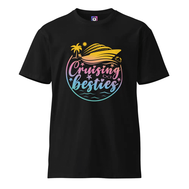 Cruising Besties Sunset Unisex Premium Dark Colours T-Shirt product image (1)