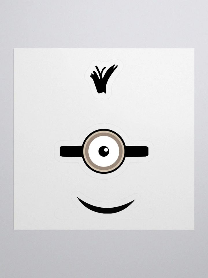 Minions Face Kiss Cut Stickers product image (1)