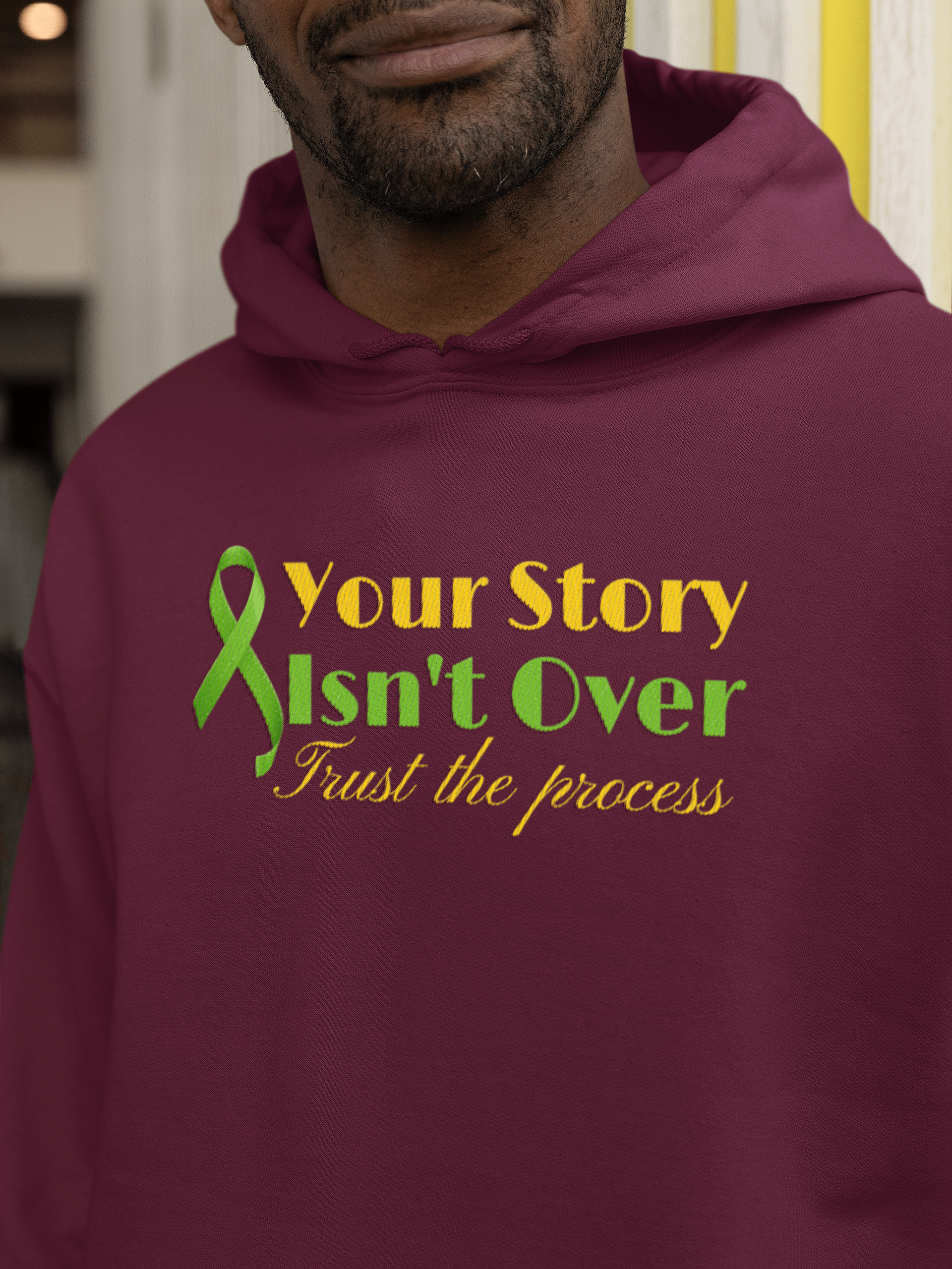Trust the Process: Green Ribbon Design Hoodie product image (15)