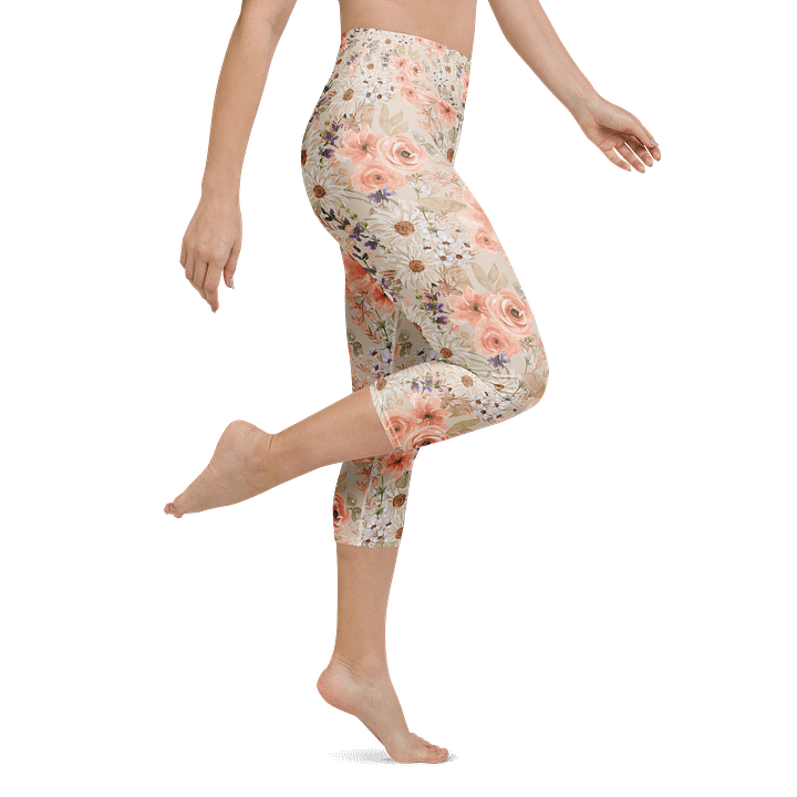 Orange Flowers Capri Leggings product image (1)