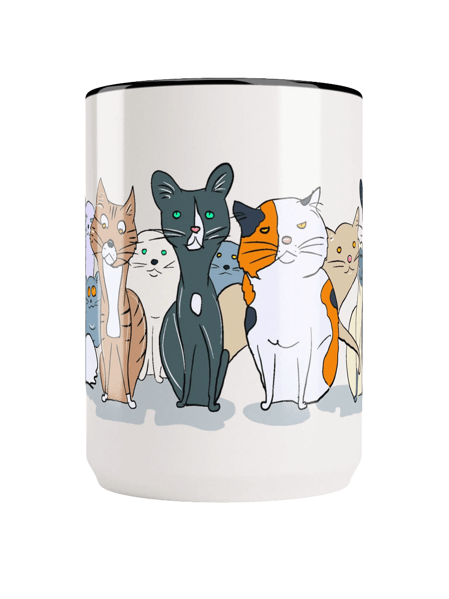 Colorful Cat Squad Mug – 15oz product image (5)