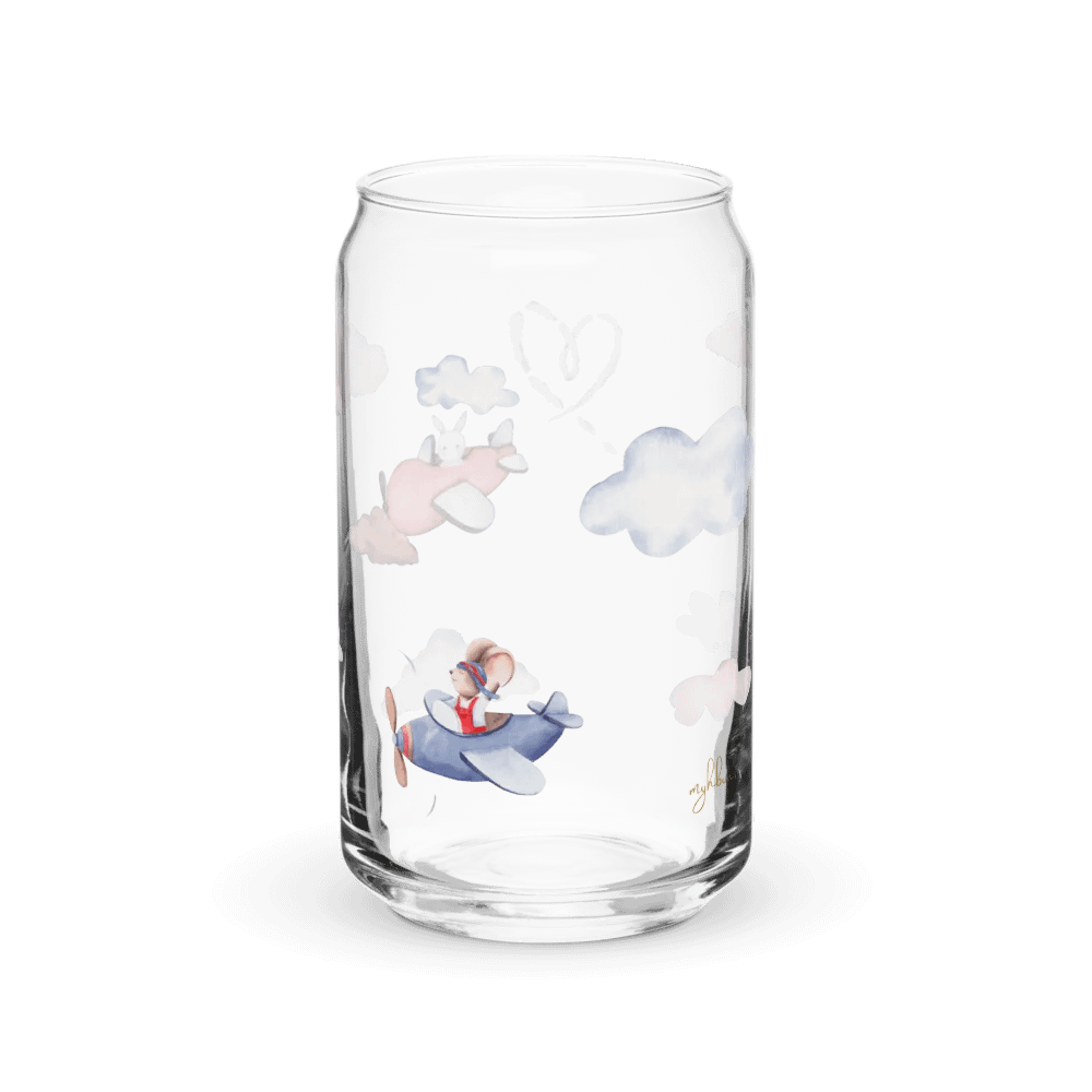 In The Air Glass Can | 16 oz Whimsical Flight Drinkware product image (9)