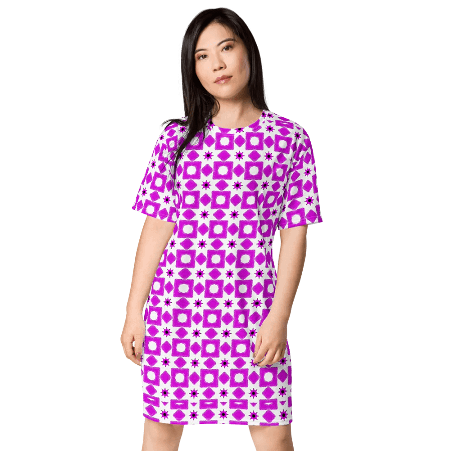 Abstract Bright Fun Design T Shirt Dress product image (4)