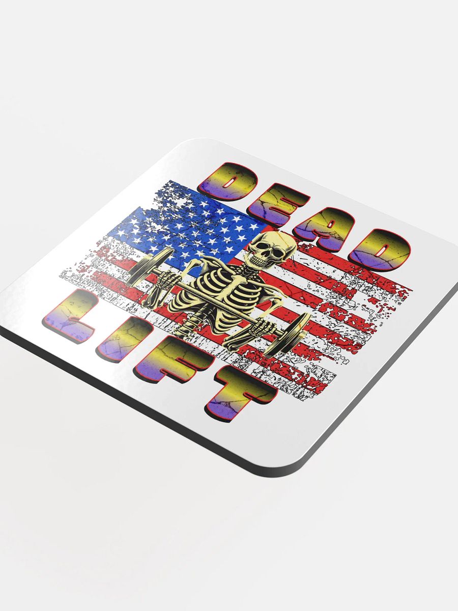 Dead Lift Weightlifting Skeleton Coaster product image (1)