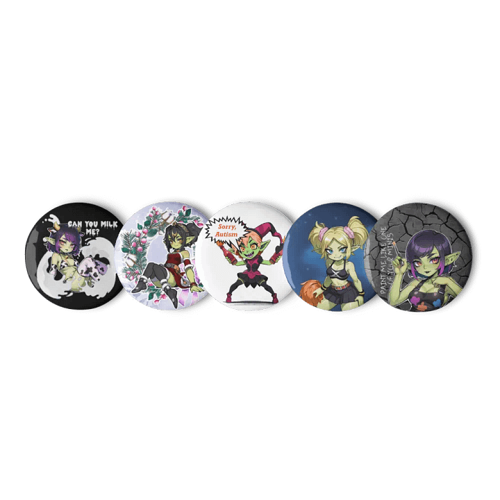 Goblin girls Pin Button Set product image (1)