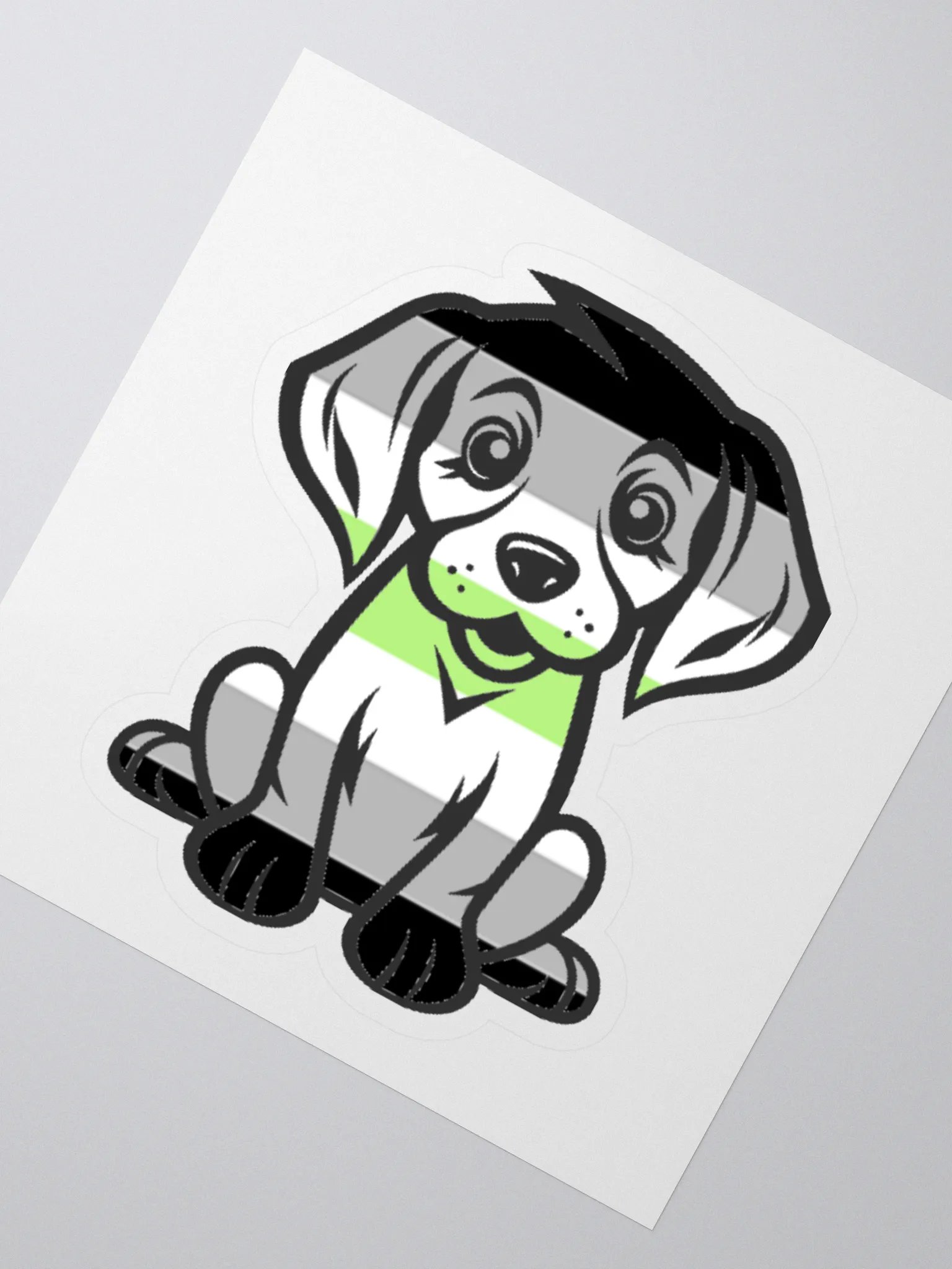 Agender Pride Puppy Sticker product image (2)
