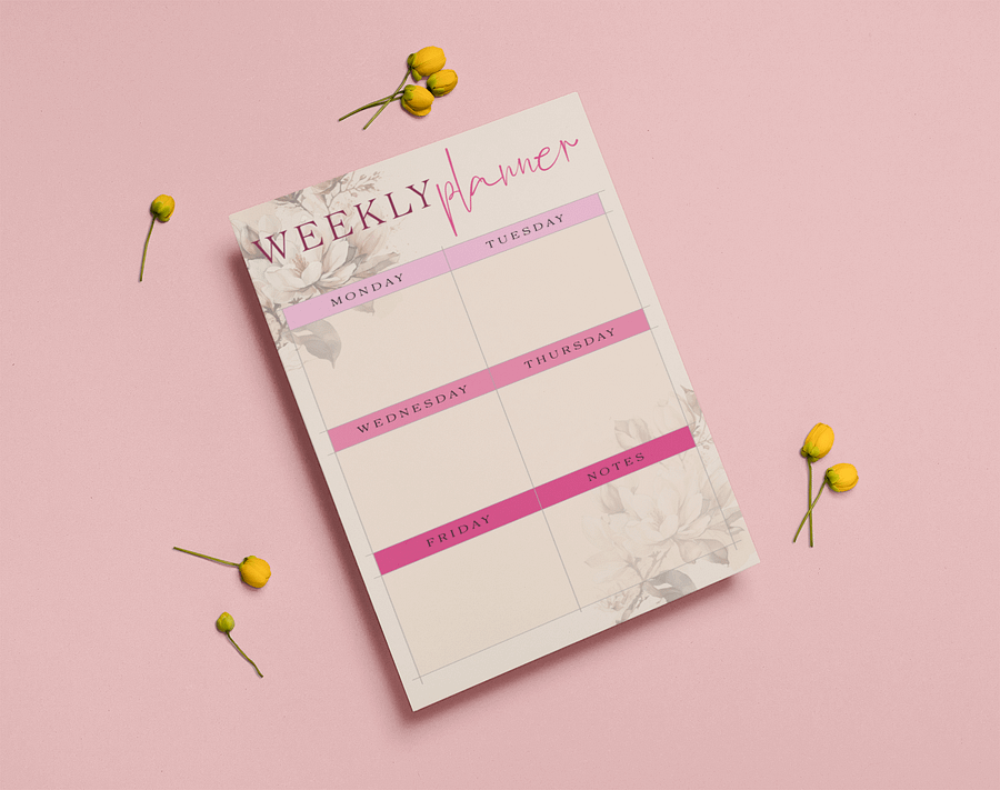 Weekly pink planner Digital Download product image (1)