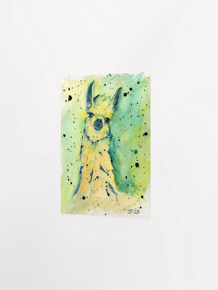 Whimsical Llama Watercolor Poster product image (6)