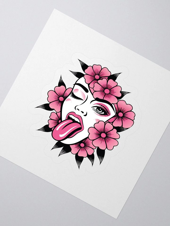 Floral Wink Kiss Cut Stickers product image (7)