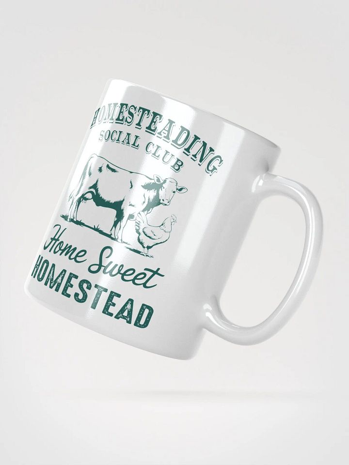 Homestead Cow White Glossy Mug product image (5)