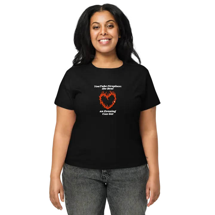 Flaming Heart - YouTube Fireplace: The Best an Evening Can Get | High Waisted Tee product image (2)