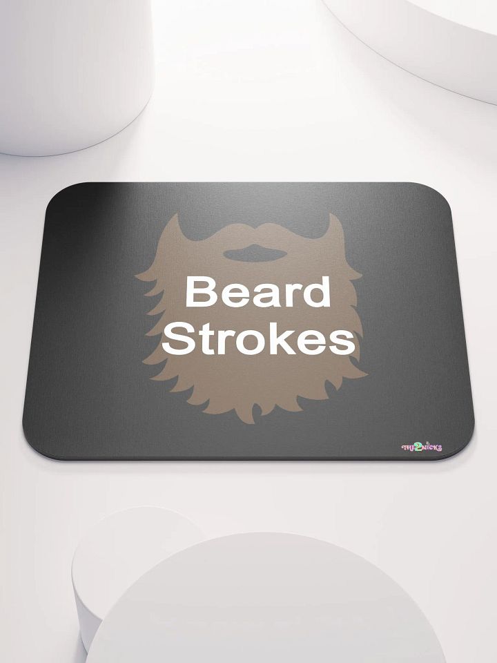 Brown Beard Strokes Classic Mouse Pad (Black) product image (2)