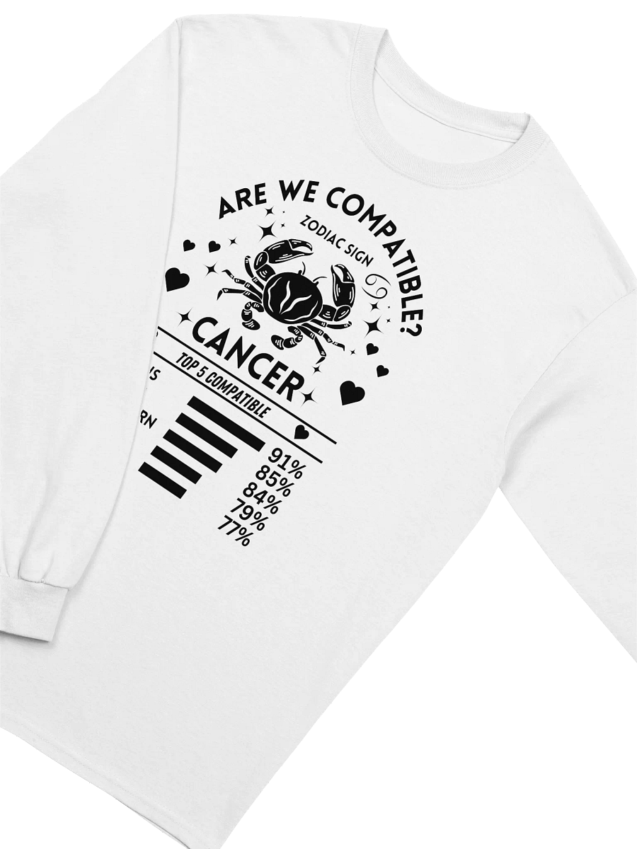 Cancer Zodiac Sign Romantic Compatibility - Gildan Ultra Cotton Unisex Long Sleeve T-Shirt - Light Colors product image (3)