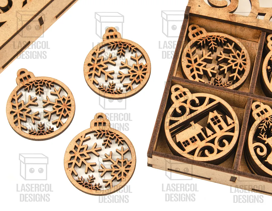 Large Ornaments Boxes - Laser Cut Files product image (7)