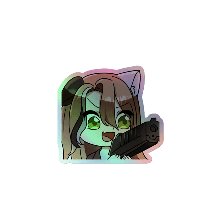 bang bang emote holographic sticker product image (1)