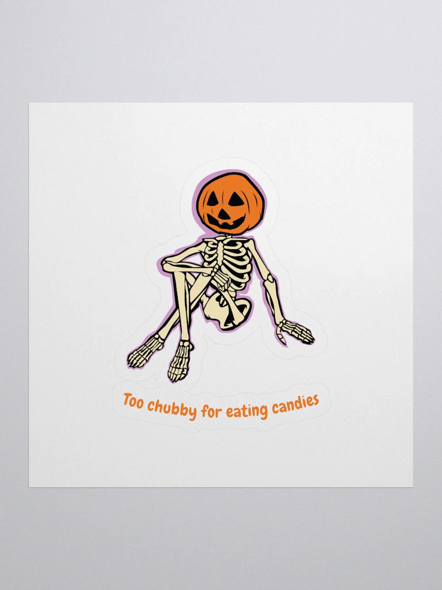 Spooky Skeleton Pumpkin Sticker product image (1)